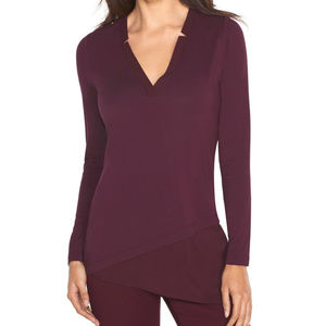 White House Black Market Woven Trim Tunic